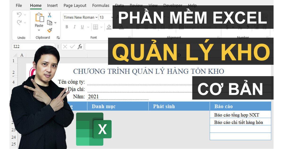 File mẫu: Phần mềm quản lý kho Nhập Xuất Tồn bằng file Excel